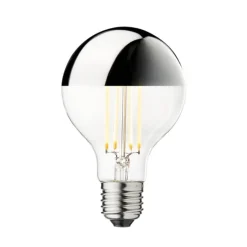 Topforspejlet Globe LED Ø80 Crown, sølv