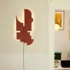 Totem Deco væglampe, baskisk rød