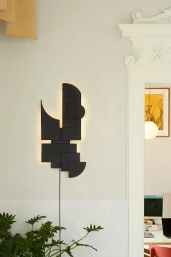 Totem Deco væglampe, sort