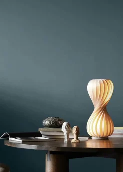 TR7 bordlampe, birk/natur, 25 x 60 cm