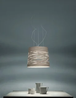 Tress Grande LED Sospensione, Grå