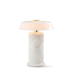 TRIP no. 2 portable batterilampe / bordlampe, carrara/opal