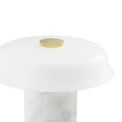 TRIP no. 2 portable batterilampe / bordlampe, carrara/opal