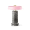 TRIP no. 2 portable batterilampe / bordlampe, silver/rose