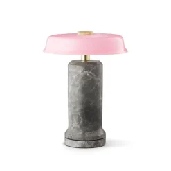 TRIP no. 2 portable batterilampe / bordlampe, silver/rose