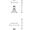 Tripod Base lav bordstander, mat sort
