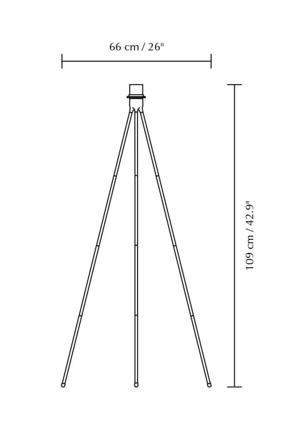 Tripod Floor gulvstander, stål