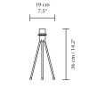 Tripod Table høj bordstander, mat hvid