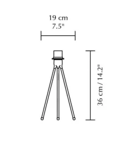 Tripod Table høj bordstander, mat hvid