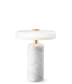 TRIP portable batterilampe / bordlampe, carrara/opal