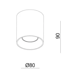 TUBE loftlampe GU10, sort