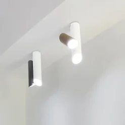 Tubes Large loftlampe, hvid/lys guld