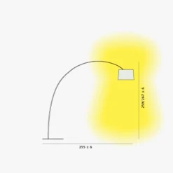 Twiggy Elle LED gulvlampe, hvid