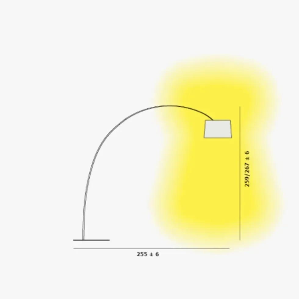 Twiggy Elle LED gulvlampe, rød