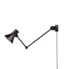 Type 80 W3 væglampe m/ledning, mat sort