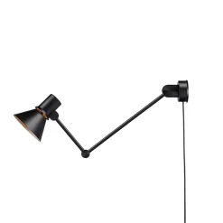 Type 80 W3 væglampe m/ledning, mat sort