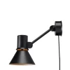 Type 80 W2 væglampe m/ledning, mat sort