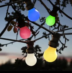 Udendørs LED OUT Ø55mm IP20 LED 1W E27, hvid/opal
