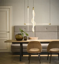Vapour pendel horizontal, guld