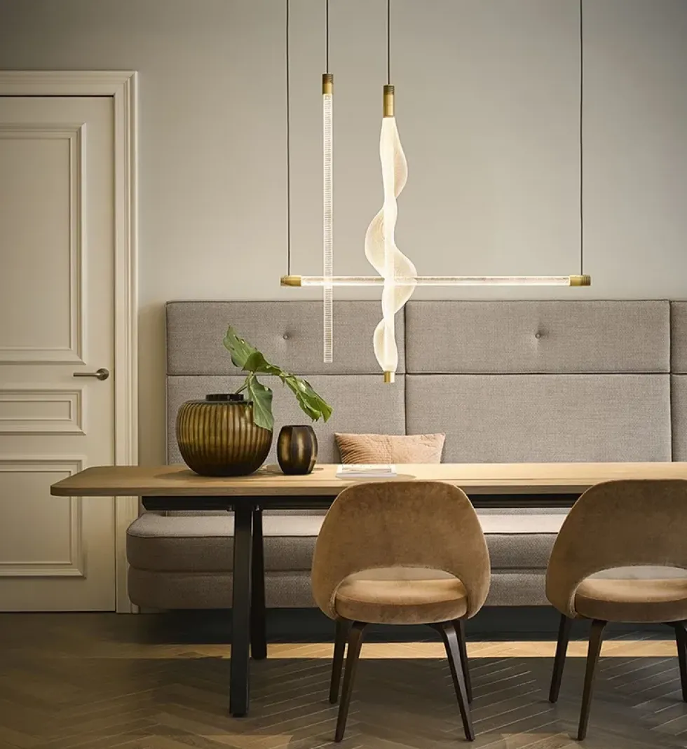 Vapour pendel horizontal, guld