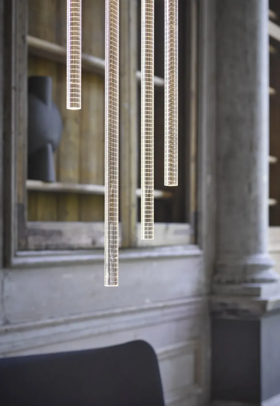 Vapour pendel vertical, guld