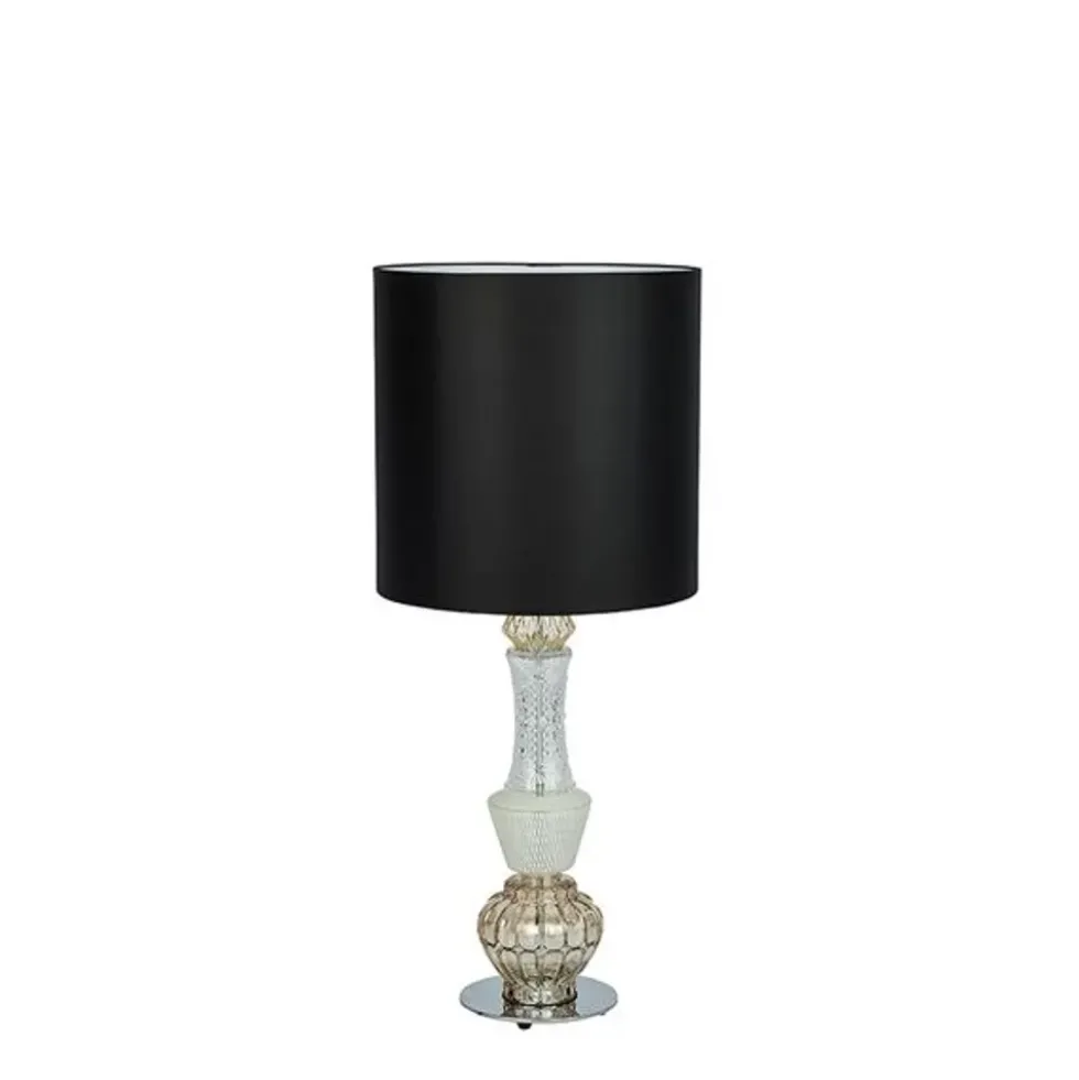 Vintage bordlampe m/sort skærm