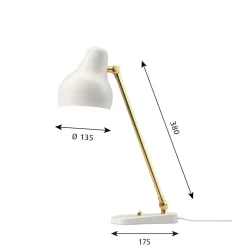 VL38 bordlampe, hvid