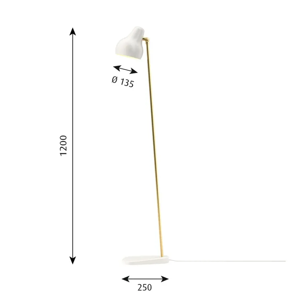 VL38 gulvlampe, hvid
