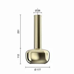 VL 56 pendel, messing