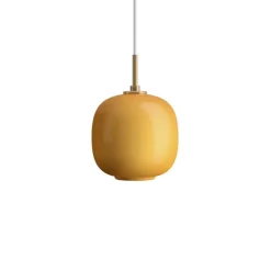 VL45 Radiohus Ø17,5 pendel, messing/amber