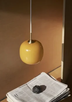 VL45 Radiohus Ø17,5 pendel, messing/amber