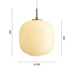 VL45 Radiohus Ø25 pendel, messing/pale yellow