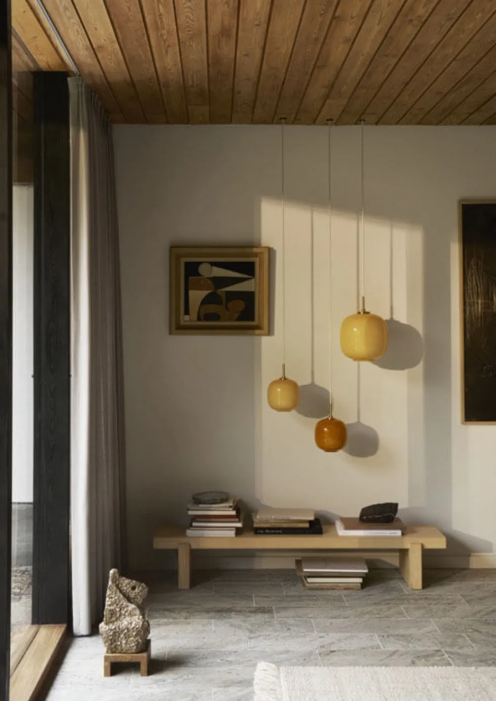 VL45 Radiohus Ø25 pendel, messing/pale yellow