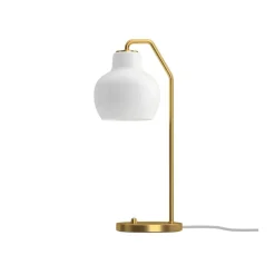 VL Ringkrone bordlampe, messing/blank opal