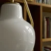 VL Ringkrone gulvlampe, messing/blank opal