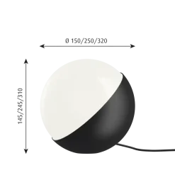 VL Studio bordlampe / gulvlampe Ø150, sort