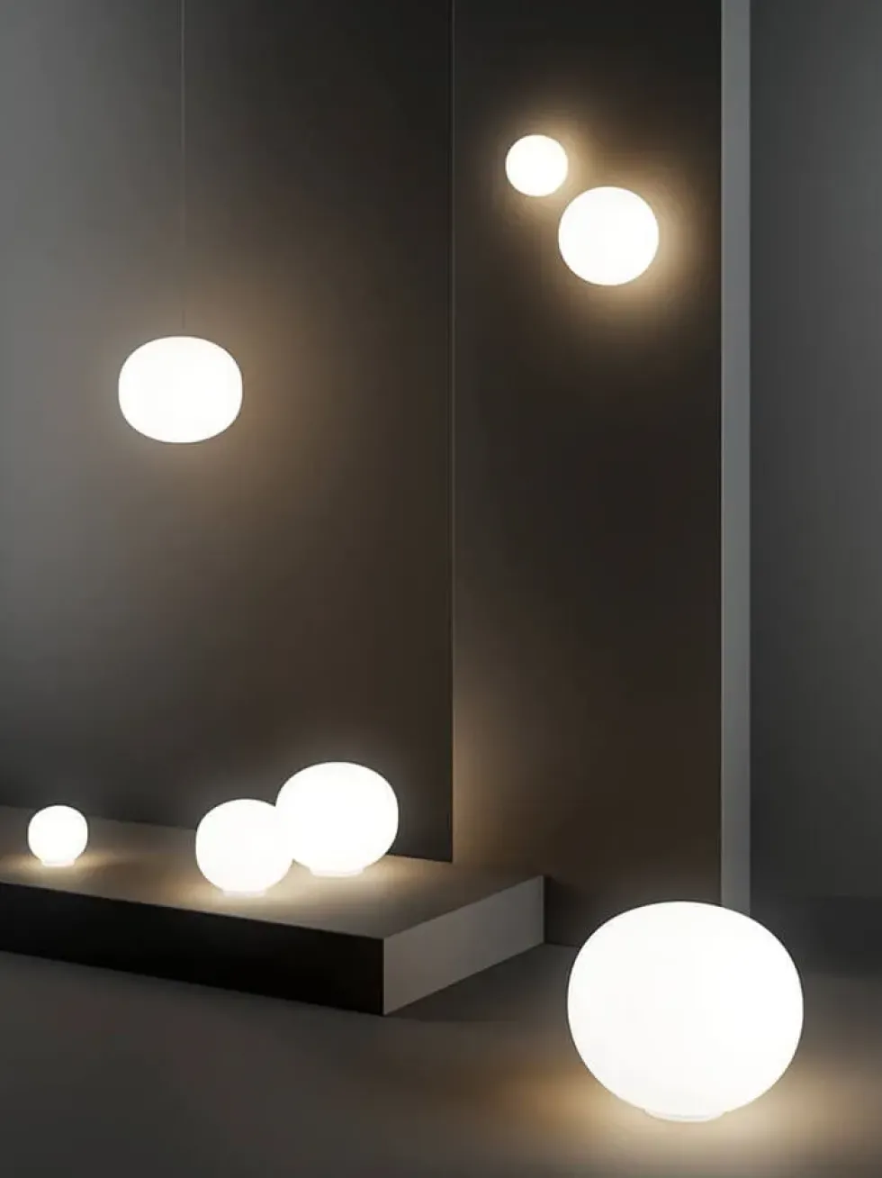Volum 42 væglampe / loftlampe, hvid