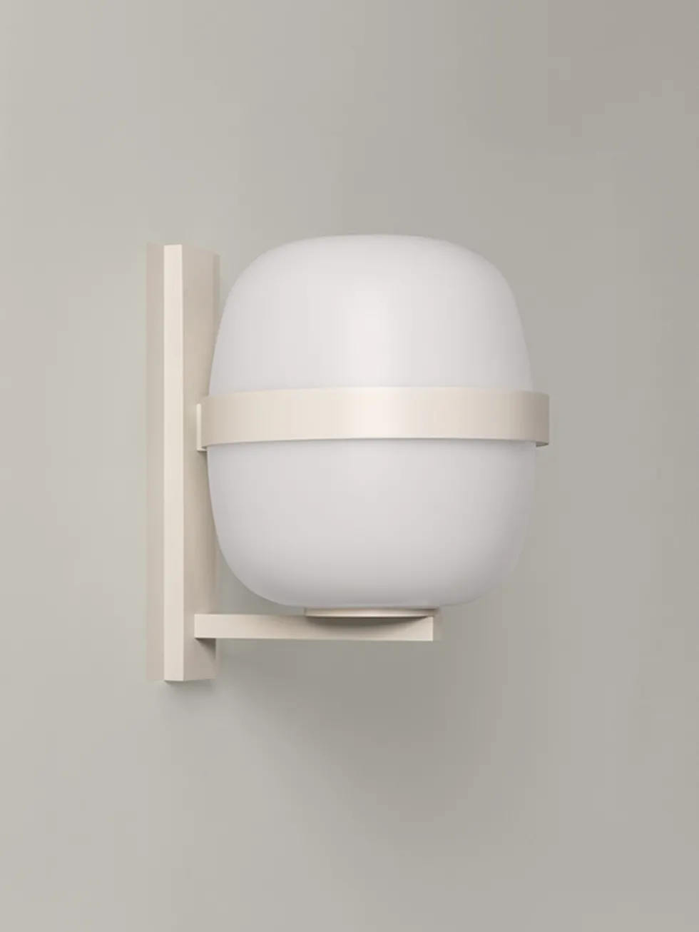 Wally Cesta væglampe, metallic hvid