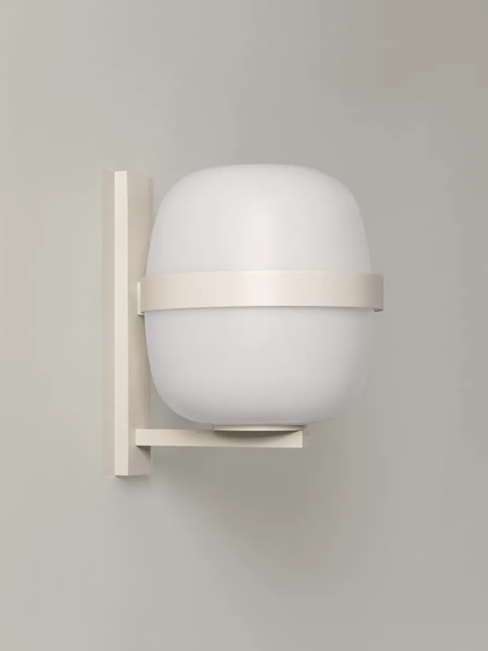 Wally Cesta væglampe, metallic hvid