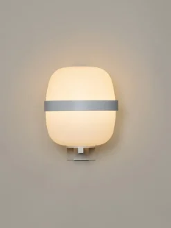 Wally Cesta væglampe, metallic hvid