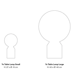 Yo bordlampe / batterilampe stor, hvid