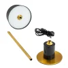 Yoyo batterilampe / bordlampe, sort/messing