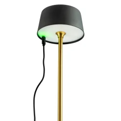 Yoyo batterilampe / bordlampe, sort/messing