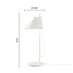 Yuh bordlampe, hvid