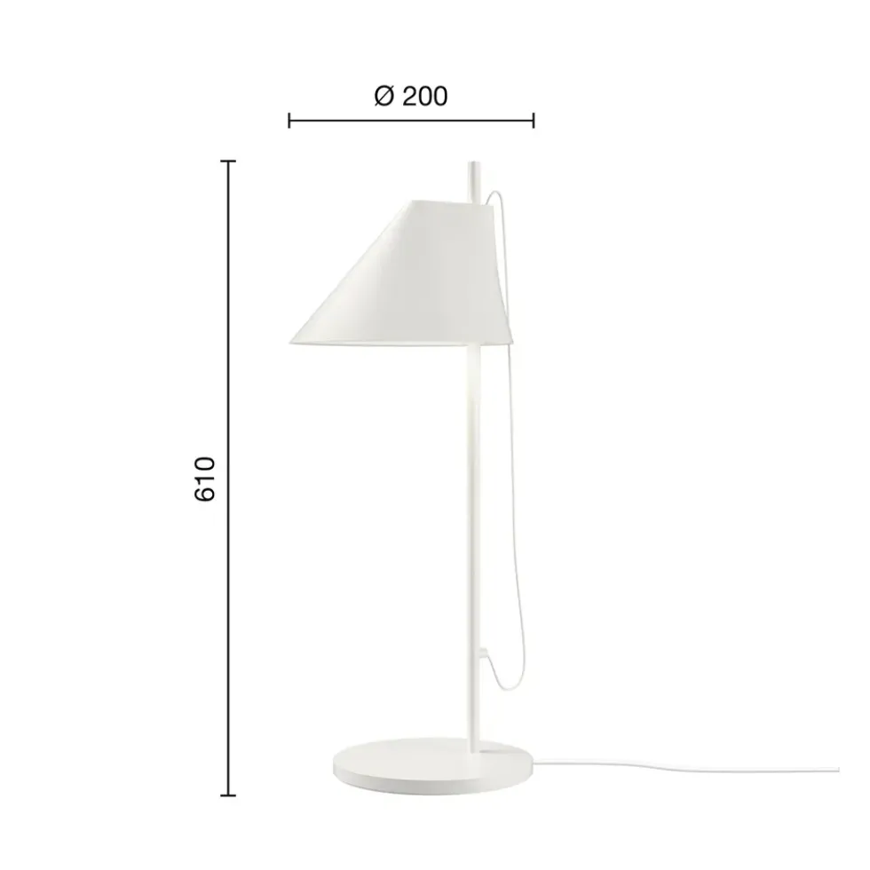 Yuh bordlampe, hvid