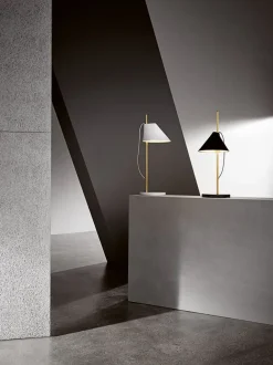 Yuh bordlampe, hvid/messing