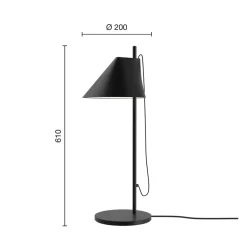 Yuh bordlampe, sort