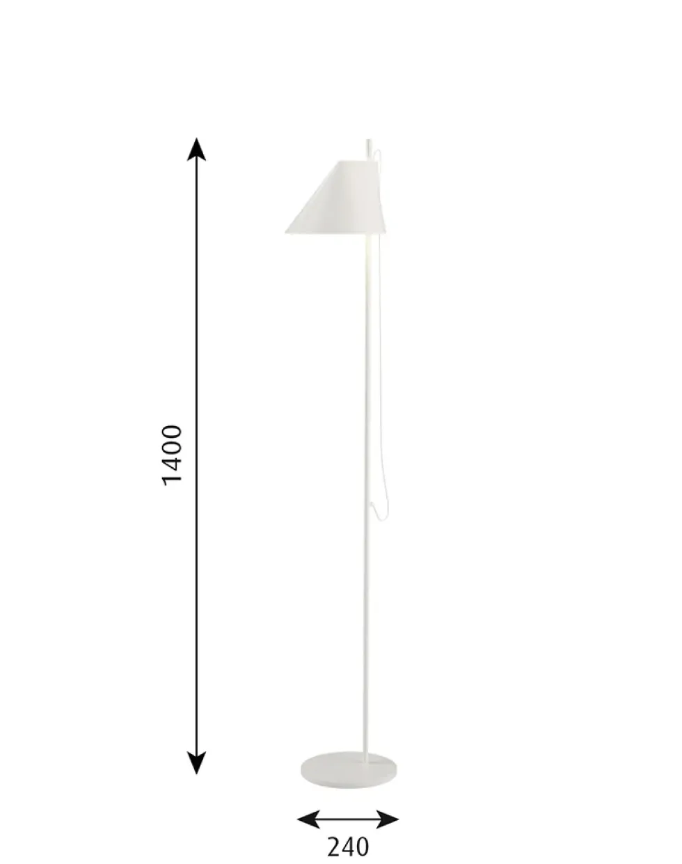 Yuh gulvlampe, hvid