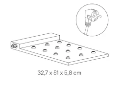 Zafferano multiladebase 60W - 5V max 12A, sort